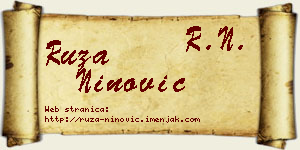 Ruža Ninović vizit kartica